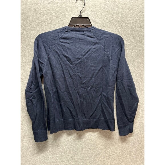 Lands’ End  Button Up Navy Blue Cardigan, Sweater Size M - Picture 6 of 10
